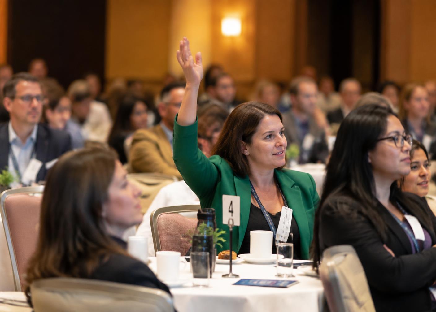 Members participating at an association conference